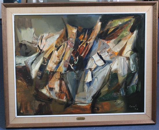 Judy Cassab (b.1920) Escarpement, 28 x 36in.